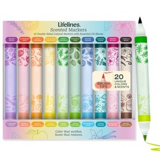 Lifelines Scented Colored Markers, 10 Double-Sided 1 Count Pack of 10 