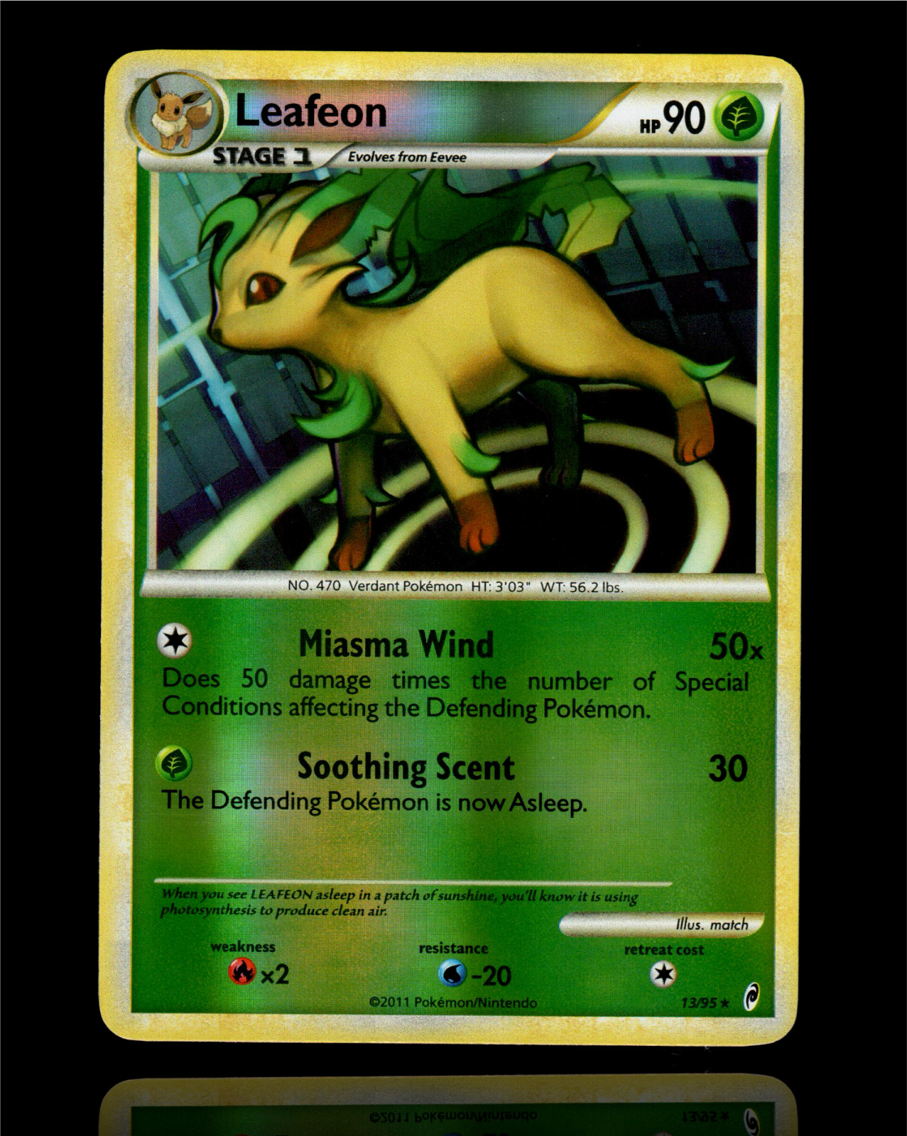 ▸ Leafeon | HGSS Call of Legends | Reverse Holo | 13/95 | NM