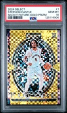 2024 Select Stephon Castle Future Gold Prizm #Match 5/10 PSA 10 #1 ROY