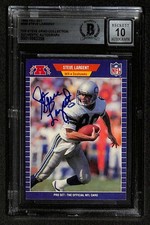 Steve Largent Signed 1989 Pro Set Seahawks Card Beckett Auto Grade 10