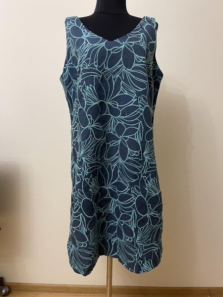 Women White Stuff Dress Navy Cotton 40 / L / 48 #BUE6