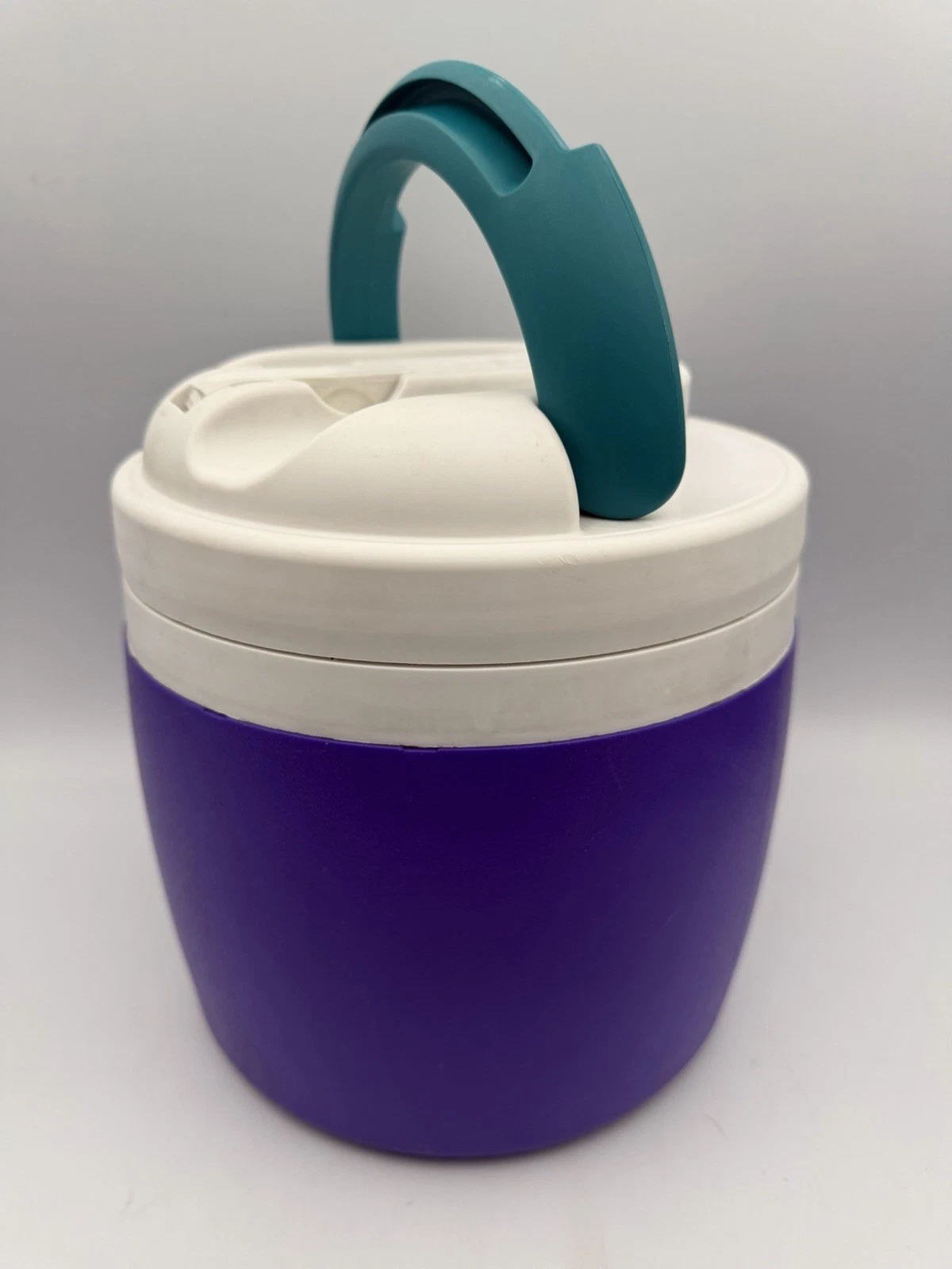 Vintage Igloo 1 Gallon Water Cooler Jug Purple Teal Insulated Drink Thermos USA