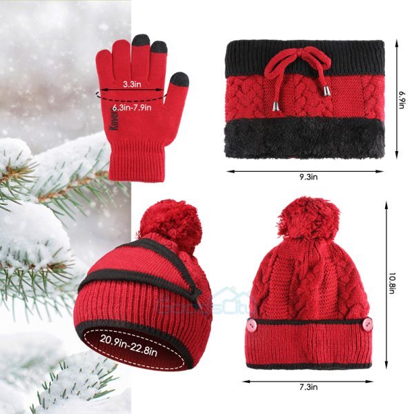 ELLEN Winter Slouchy Beanie Hat - Warm Knit Wool-Look Hat For Men & Women