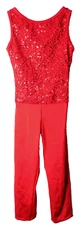 WEISSMAN GIRLS RED SEQUINED (dance) Pants COSTUME Sz MC Medium Child