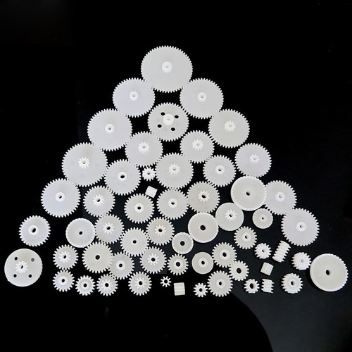 72X Eje de engranajes de plástico Gusano de corona Rueda de motor pequeña Juguete Coche Robot Parte Artesanal Acc - Imagen 6 de 6