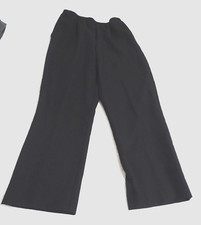 Alfred Dunner Womens Dress Pants Black Pull On Elastic Waist Size 10 Polyester