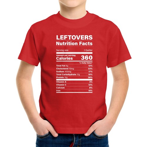 Funny Turkey Thanksgiving Christmas Food Tee Toddler Kids Youth T-shirt Leftover - Picture 8 of 17