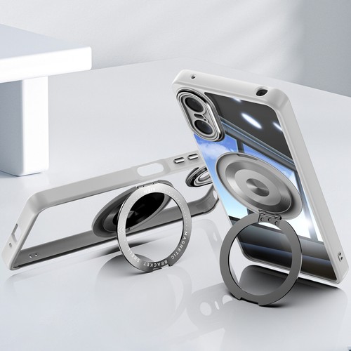 For Sony Xperia 10 VI, Luxury Magnetic Transparent Crystal Ring Stand Cover Case - 第 17/29 張圖片