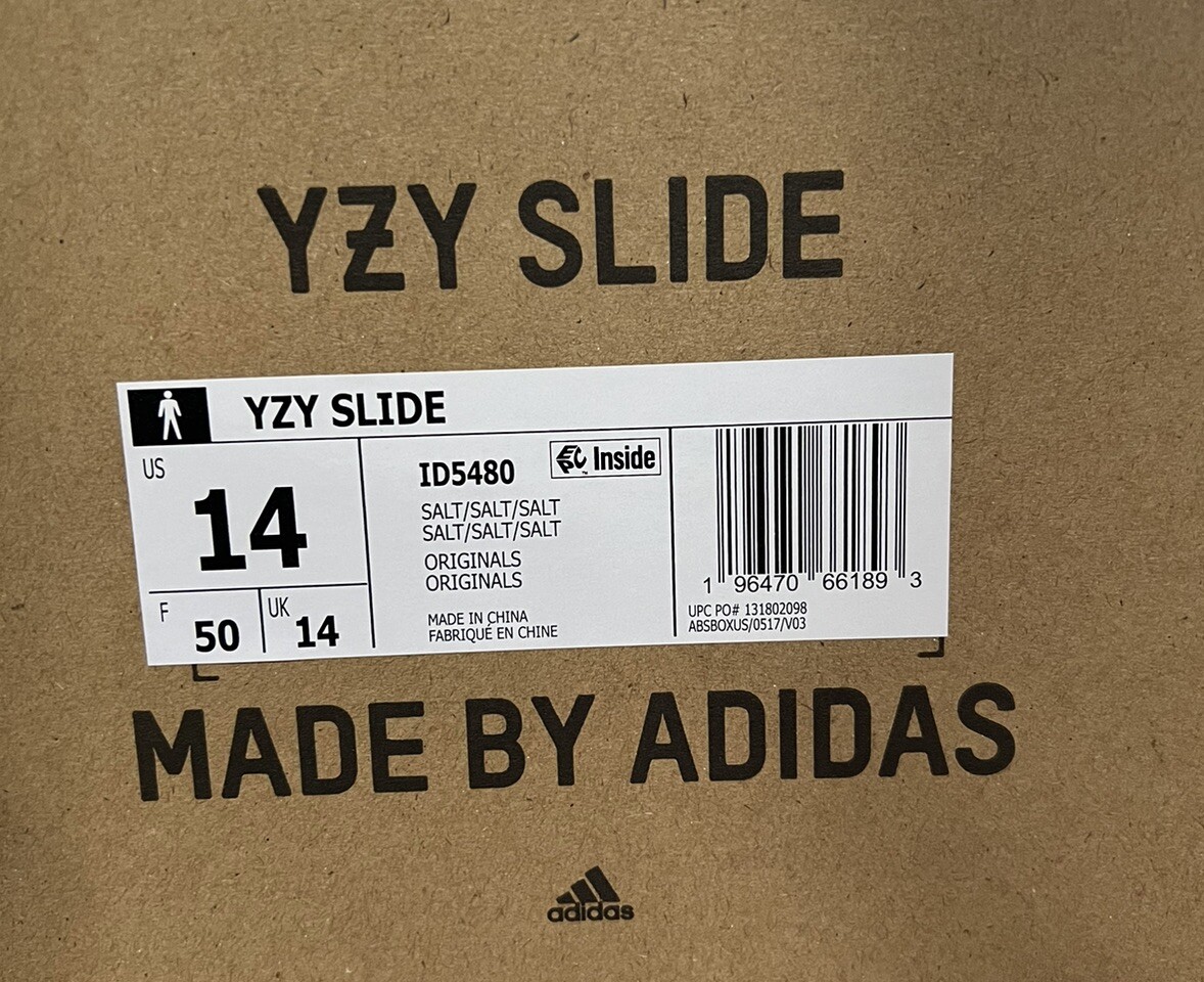 Yeezy Slide Salt - ID5480 New In Box - Size 14 - In Hand Yeezy Slide Salt - ID5480 New In Box - Size 14 - In Hand
