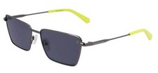New Calvin Klein Jeans CKJ-22217S 017 Dark Ruthenium Sunglasses with Grey Lenses