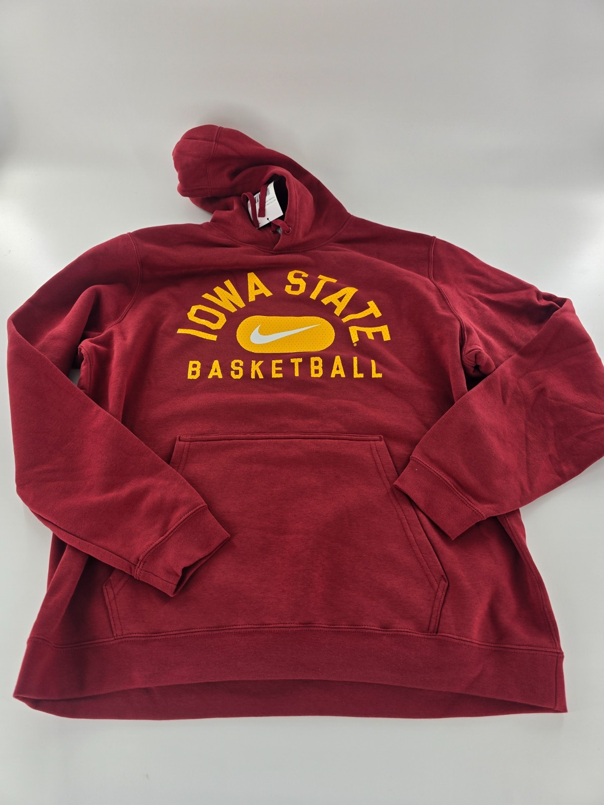 SACAI X NIKE Felpa con cappuccio Nike Crimson Iowa State Basketball Club Fleece da uomo taglia XL XLARGE nuova con etichette