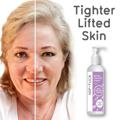 NIP & TUCK BANISH THE B-TOX CREAM ANTI WRINKLE CREAM STRAFFER STRAFFERE HAUT