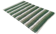 Padstow Stripe Bath Mat Cotton Rich Super Soft Absorbent Anti Slip Bathroom Rug