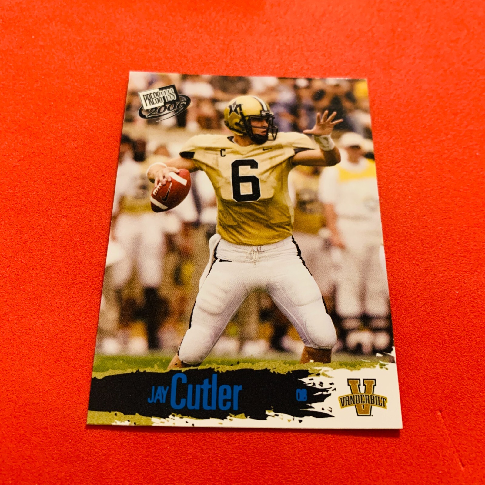 Jay Cutler .. ROOKIE .. Vanderbilt / Denver Broncos .. 2006 Press Pass Blue Card
