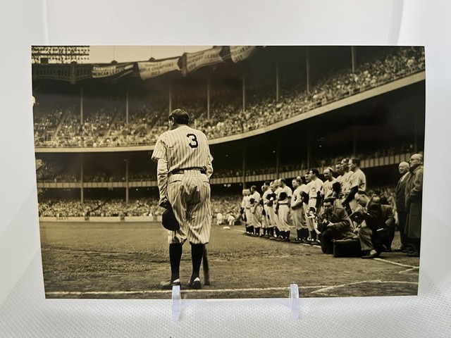 Babe Ruth His Last Season In 1948 - 4x6 Iconic Photo 🔥