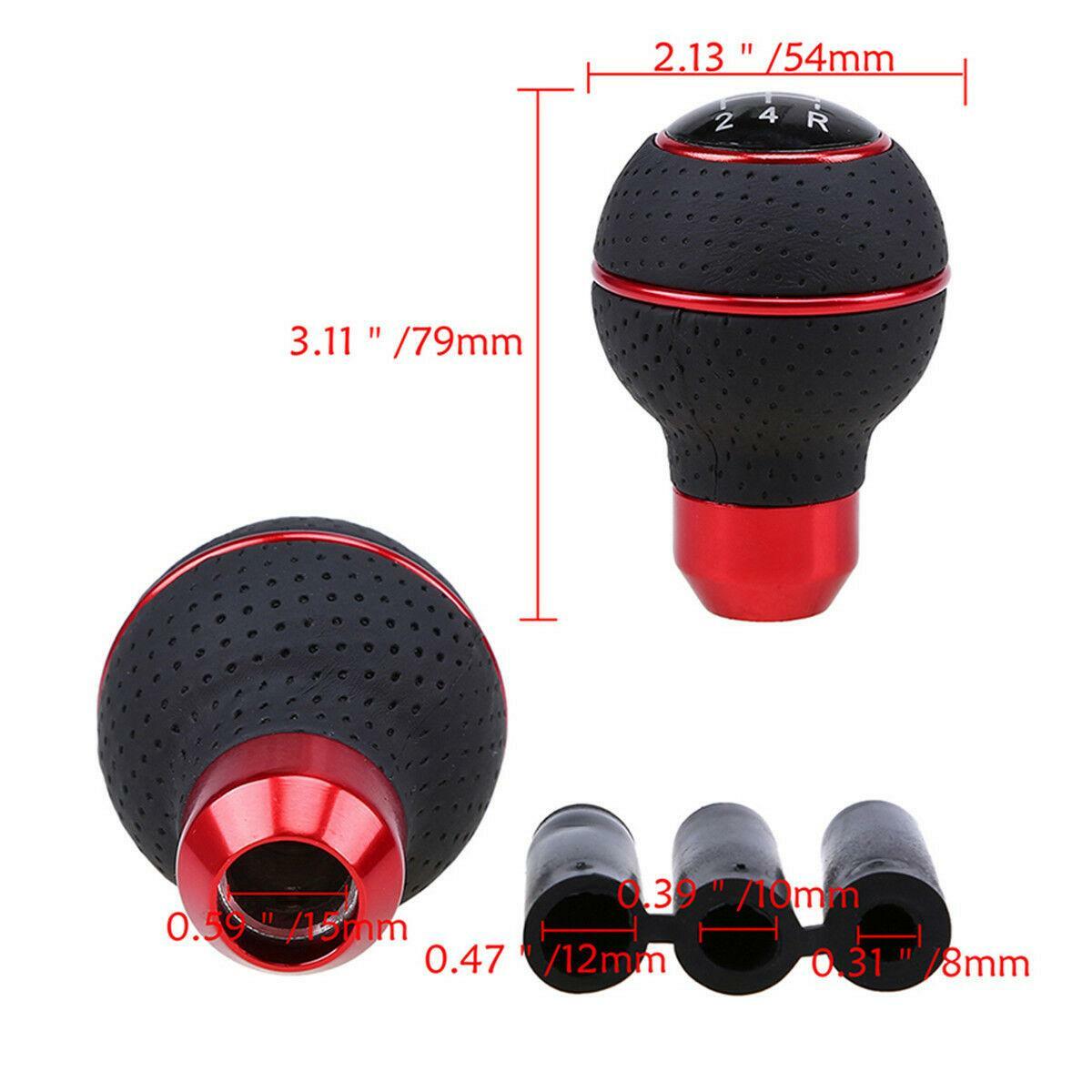 1pcs Car SUV Manual 5 Speed Gear Stick Shift Knob Cover Handle Shifter Lever Red