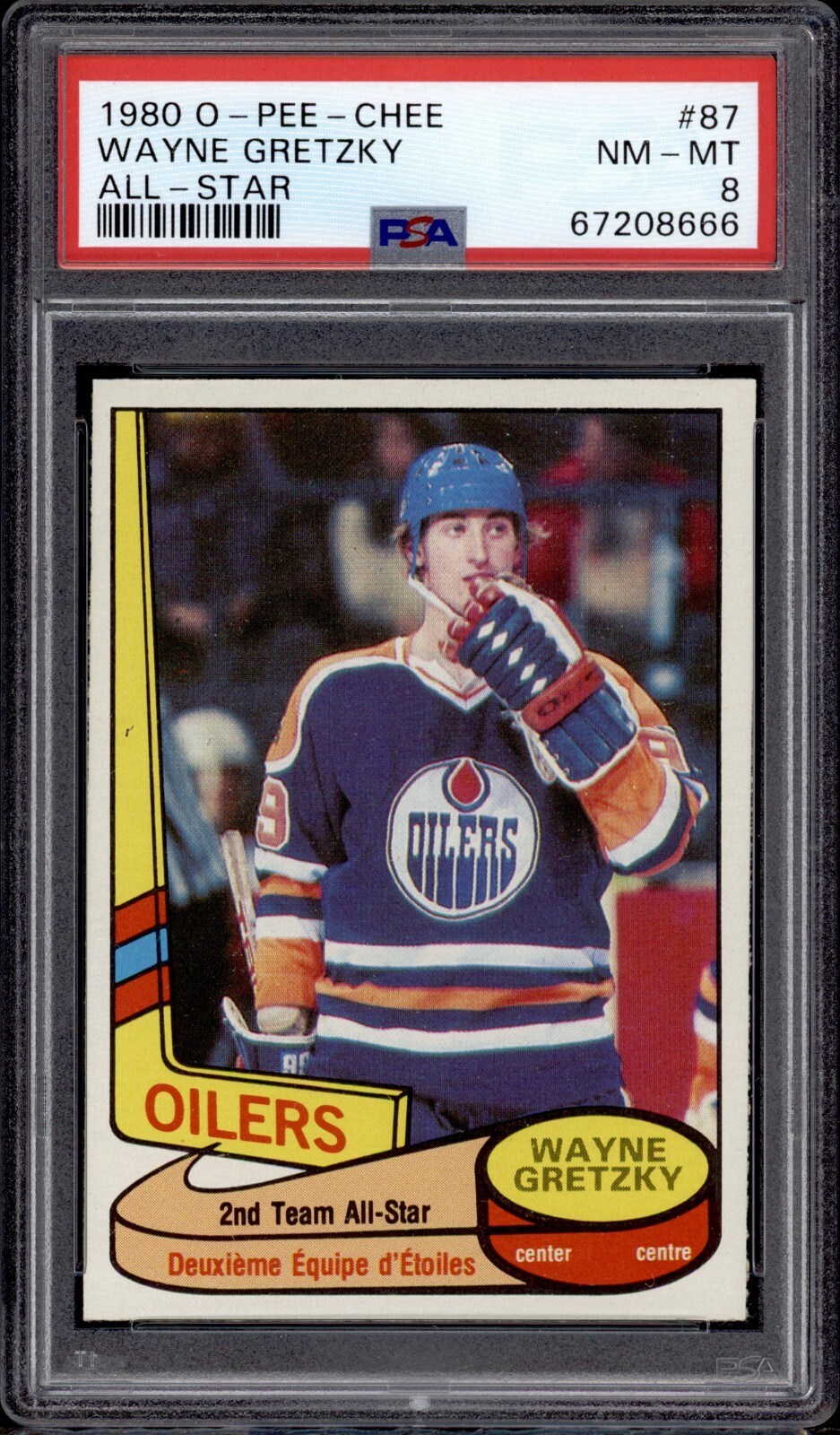 1980 OPC #87 WAYNE GRETZKY ALL-STAR PSA 8 NEAR MINT-MINT