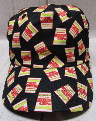 Cup of Noodles H3 Sample Production Adjustable All Over Print Hat Cap NWT