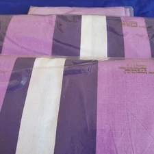 Vtg NOS JCPenny Full Sheets, 2 Stripe Flat Sheets, 2 Standard PillowCases Muslin