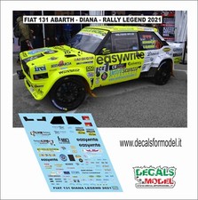 DECALS 1:43 FIAT 131 ABARTH  PAOLO DIANA RALLY LEGEND 2021