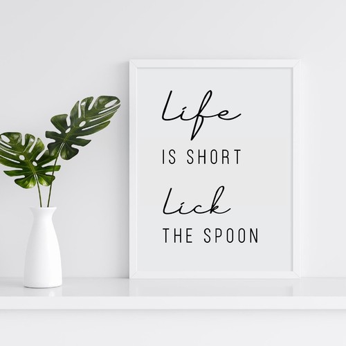 Kitchen Prints Wall Art Poster Minimalist. Quality Home Picture Quotes Print - Picture 67 of 82