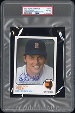 2022 TOPPS HERITAGE OVERSIZED 1973 TOPPS AUTOS #OBCF CARLTON FISK PSA 8