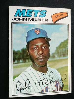 1977 Topps Baseball Card # 172 John Milner - New York Mets (EX)