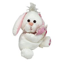 VINTAGE 1988 FISHER PRICE PUFFALUMPS VALENTINE BUNNY 8024 STUFFED PLUSH - SPOT
