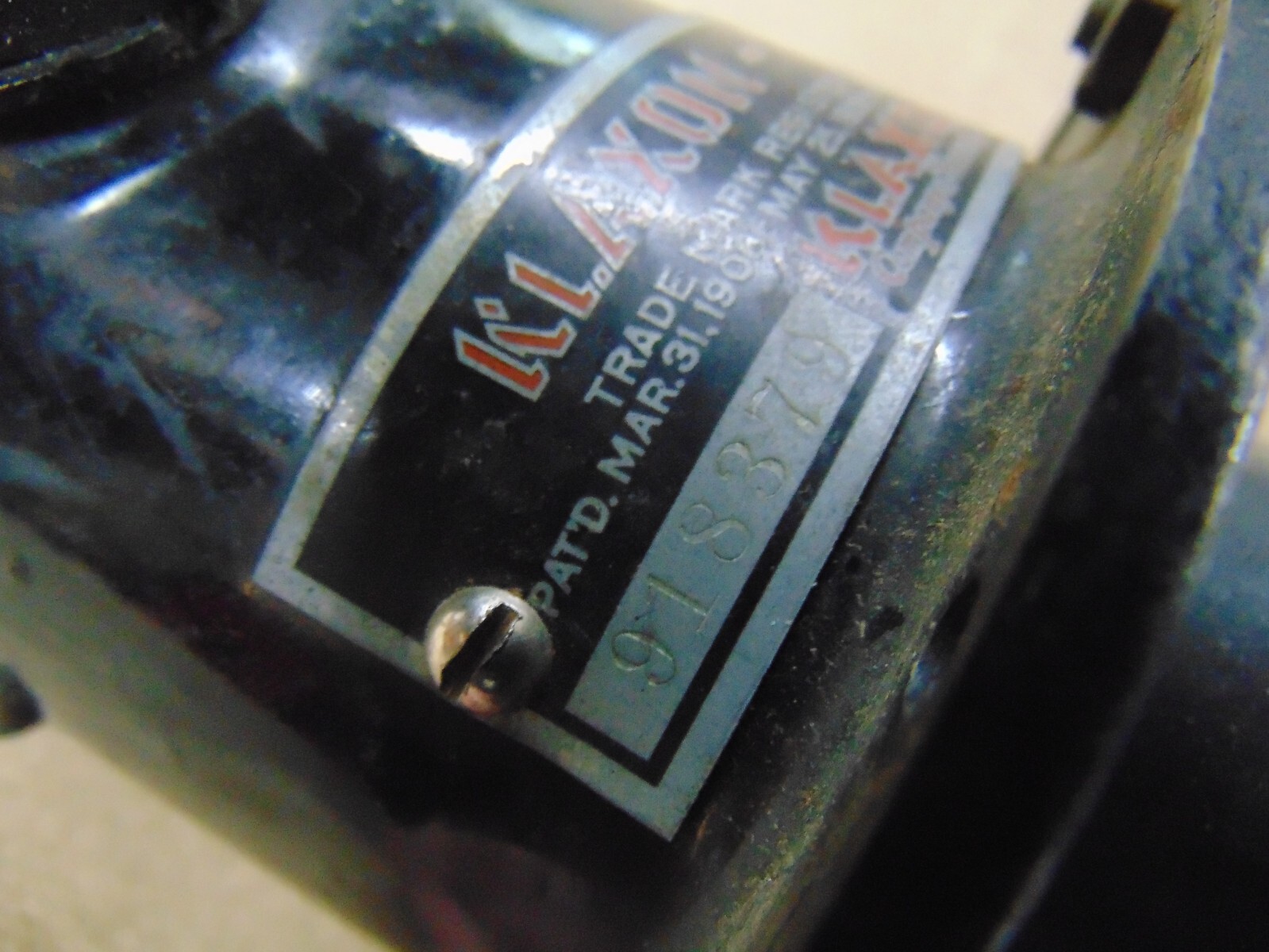 EARLY ANTIQUE VINTAGE HISTORICAL AMERICAN MOTORCYCLE KLAXON HORN INDIAN