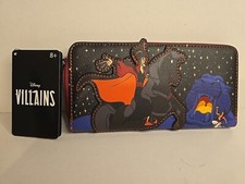 NUEVO CON ETIQUETAS Cartera Loungefly Disney Villains Scene Series Jafar Aladdin Loungefly