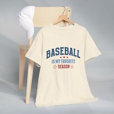 Baseball Favorite Season Tee, Unisex Heavy Cotton T-Shirt, Sports Fan Gift,