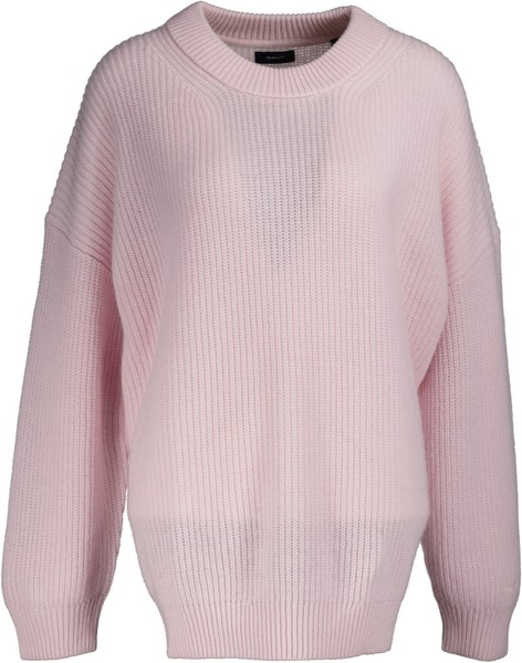 Neu ! Gant Damen Pullover D2. Wool Rib C-NECK Rosa Gr. Xxl-image