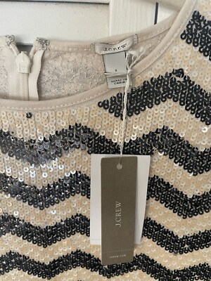j crew chevron sequin dress J.Crew Zig Zag Chevron Sequin Dress size S