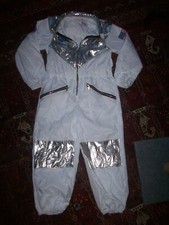 Astronaut Jumpsuit - White Dress Up Pretend Play Size 7 Child Costume One Piece