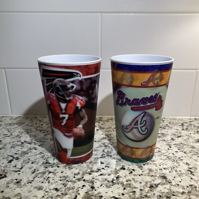 Atlanta Braves & Falcons Lenticular Hologram Logo Plastic Cups MLB / NFL