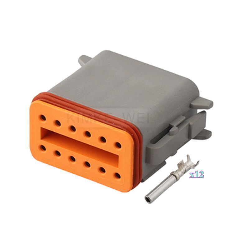 Produktbild von Deutsch-Flansch-Steckverbinder Set – 2/3/4/6/8/12-polig, Buchse/Stecker, Flanschhalterung