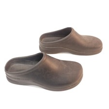 Klogs Solid Black Rubber Mules Comfort Open Back Clogs Nurses Shoes Size 10