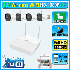 4CH 1080P Wireless CCTV Night Vision Home Security Camera System DVR DIY Kit