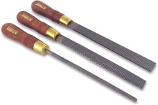 3 Piece Set round Rattail, Half round and Rectangular 200 Mm Cabinetmaker Wood C