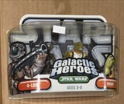 Star Wars 2005 Galactic Heroes 4-LOM & Bossk NEW