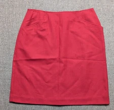 Vintage Field Manor Skirt size 10 100% Wool career classic Red Made In U.S.A