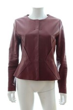Paule Ka Lamb Leather Jacket / Bordeaux