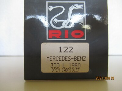 Miniature Rio 1/43 – Mercedes 300 L 1960 Cabriolet Rouge – Très Bon état Avec Boîte