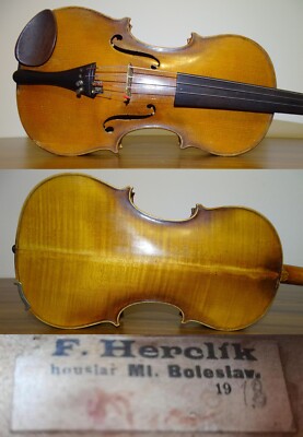 ATTIC FOUNDING BEAUTIFUL 4/4 VIOLIN labelled FRANTISEK HERCLIK 1918 (Nr. 430)