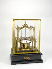 French Style Flying Ball Pendulum Annular Porcelain Dial Fusee Skeleton Clock