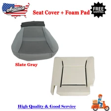 For 06-08 Dodge Ram 2500 Driver Side Seat Bottom Pad + Slate Gray Seat Cover