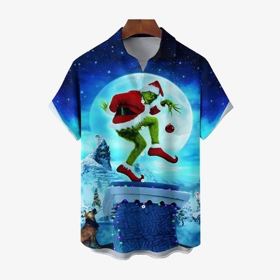 Christmas Trick or Treat Cartoon Characters Short Sleeve Shirt 241200489