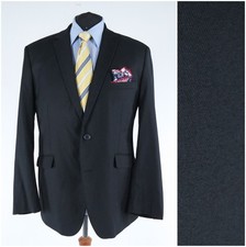 Mens Black Blazer 46R US Size ROBERTO LORINI Sport Coat Jacket