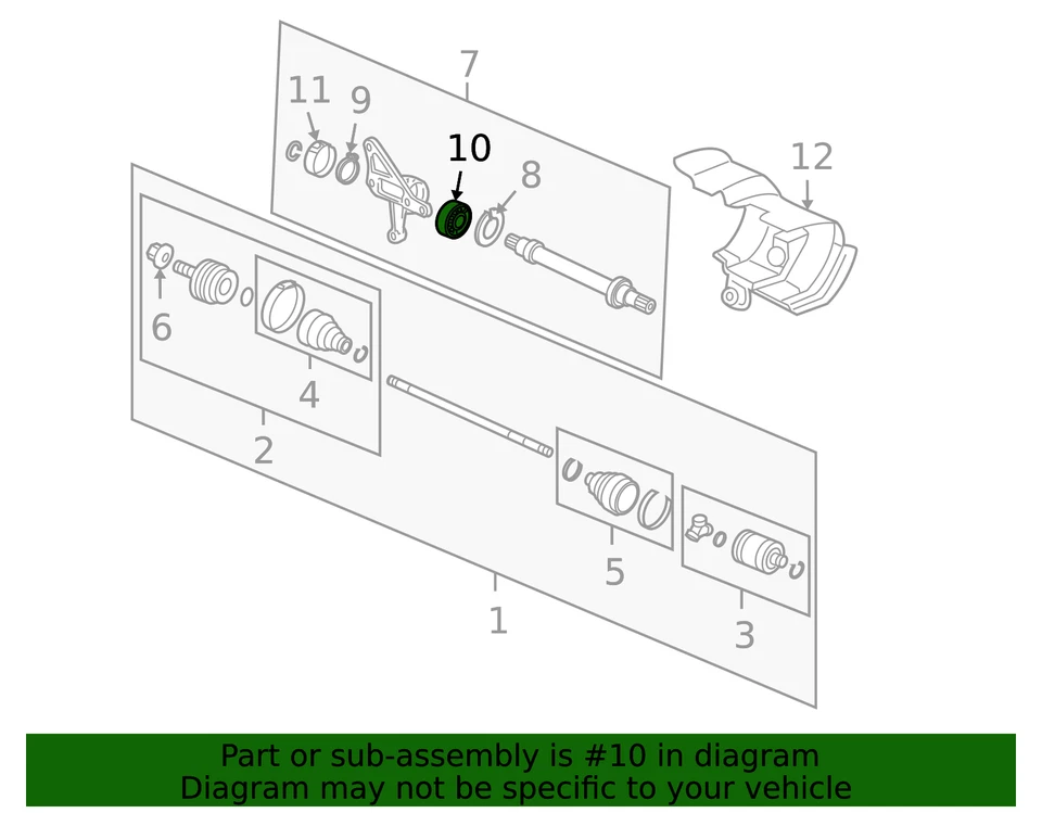 Rodamiento genuino Honda 91057-SH3-008 Foto 2 de 2