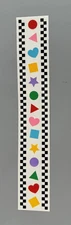 Vintage 1997 Mrs. Grossman's Design Lines Sticker Checkerboard Plus Shapes